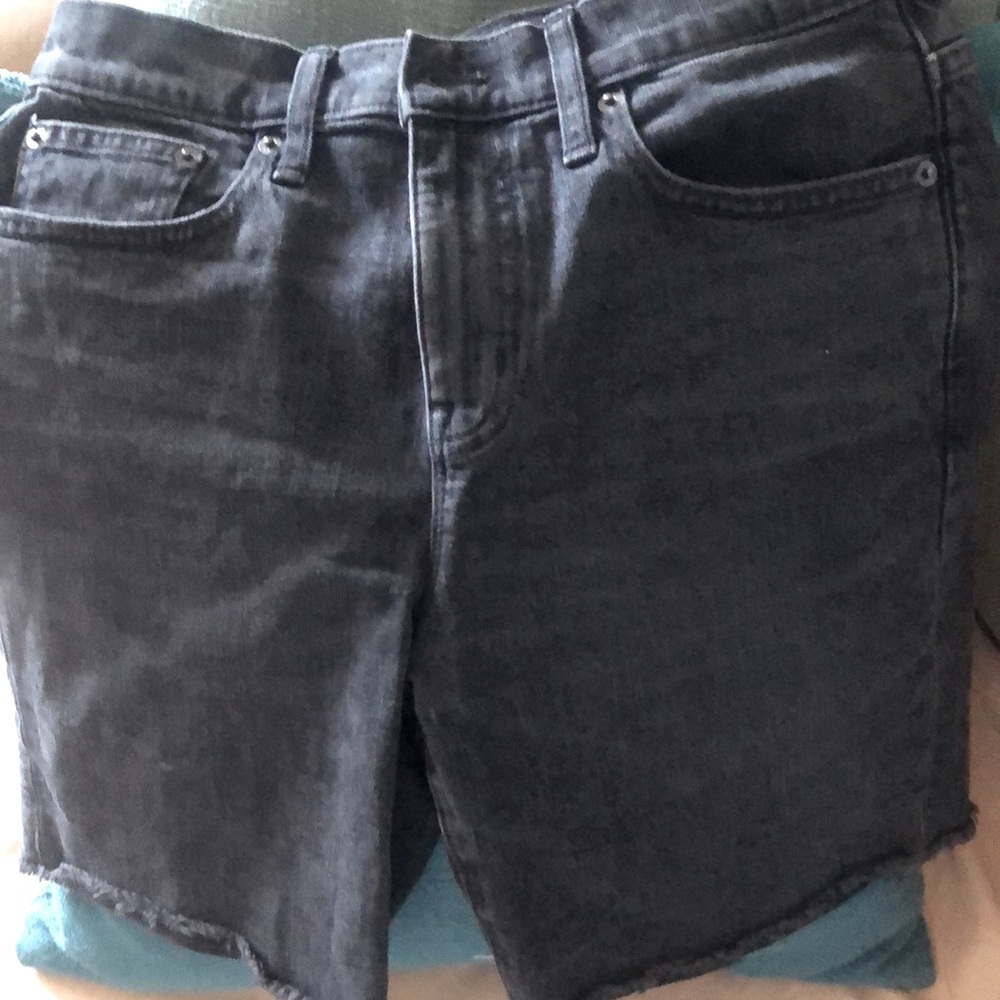 New J Crew black denim shorts